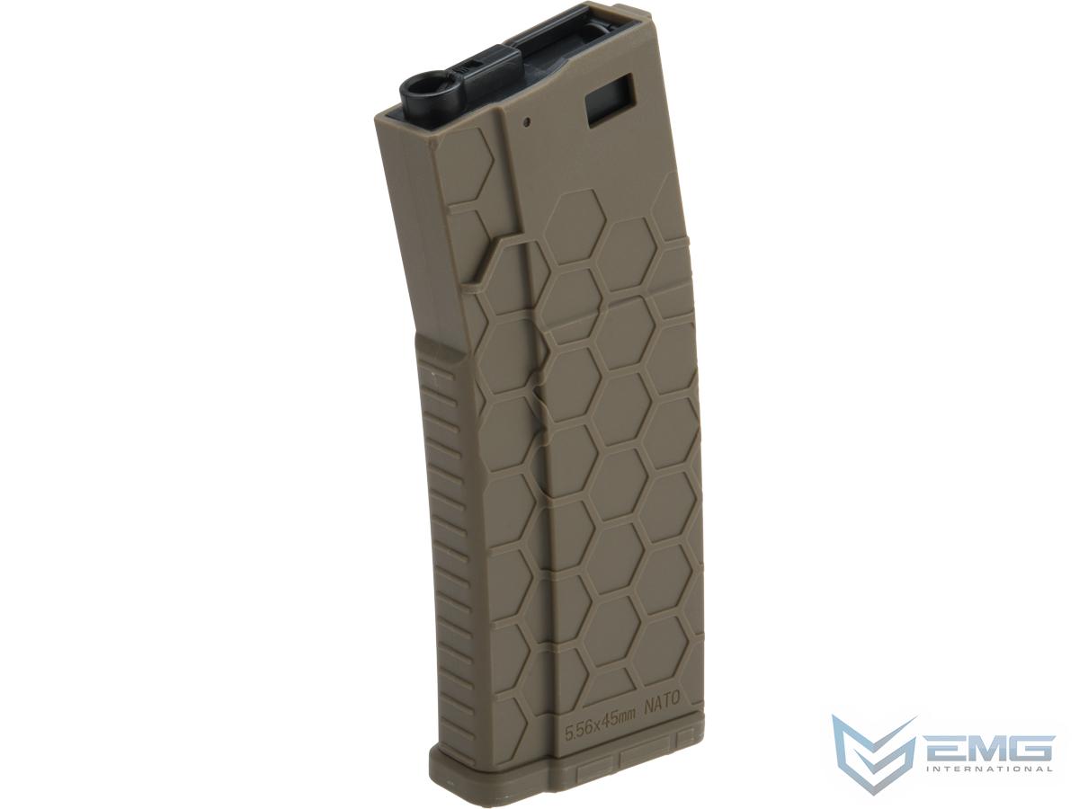 EMG Helios Hexmag Airsoft Polymer 300rd FlashMag Magazine for M4 / M16  Series Airsoft AEG Rifles (Color: Dark Earth / Single)