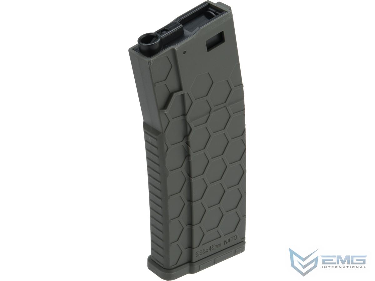 EMG Helios Hexmag Airsoft Polymer 300rd FlashMag Magazine for M4 / M16 Series Airsoft AEG Rifles (Color: OD Green / Single)