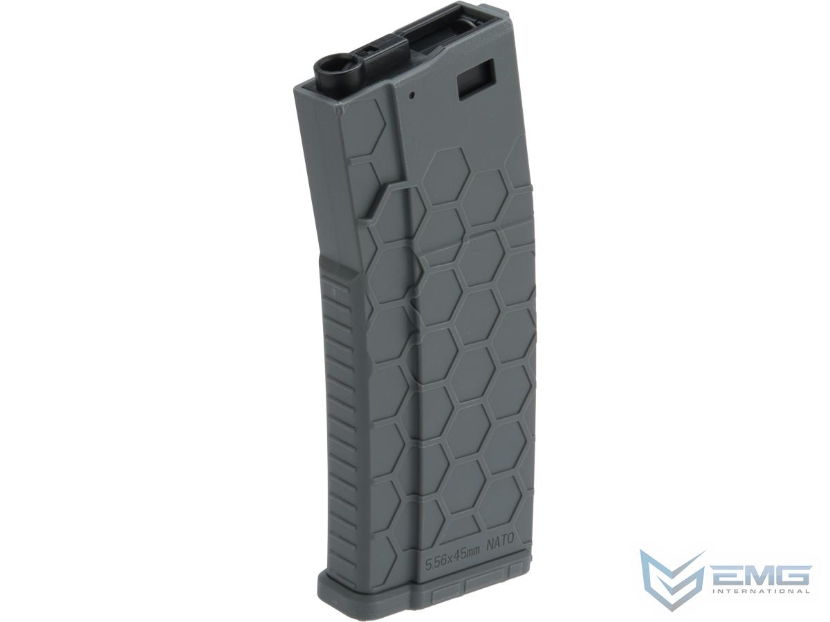 EMG Helios Hexmag Airsoft Polymer 300rd FlashMag Magazine for M4 / M16 Series Airsoft AEG Rifles (Color: Grey / Single)