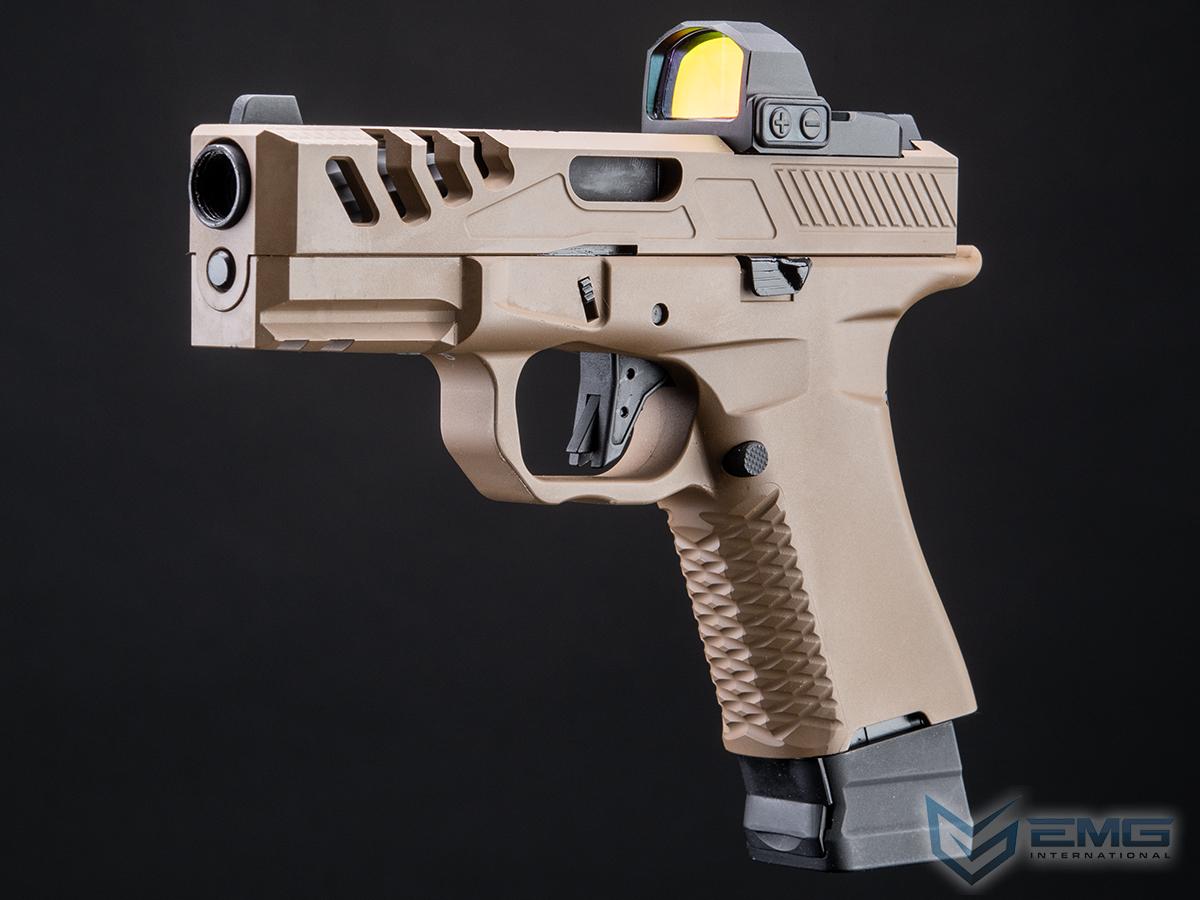 EMG F-1 Firearms Licensed BSF-19 Optics Ready Gas Blowback Airsoft Pistol (Color: Flat Dark Earth / CO2)
