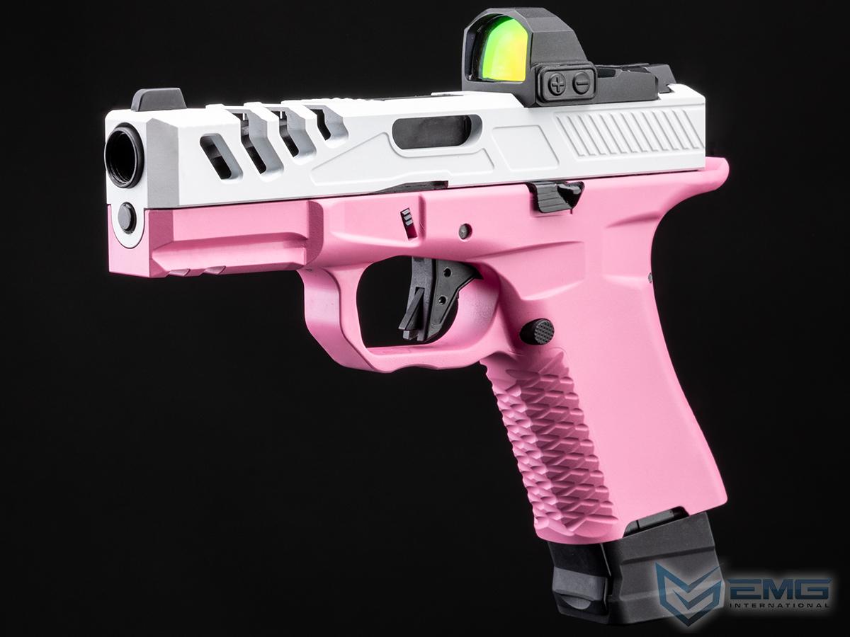 EMG F-1 Firearms Licensed BSF-19 Optics Ready Gas Blowback Airsoft Pistol (Color: Pink & White / CO2)