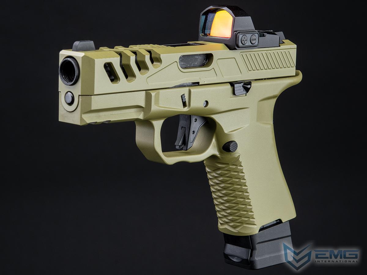 EMG F-1 Firearms Licensed BSF-19 Optics Ready Gas Blowback Airsoft Pistol (Color: Bazooka Green & Black / CO2)