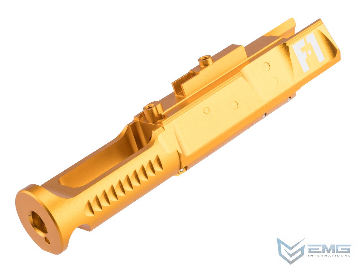 EMG F-1 Firearms Licensed Low Mass Durabolt Bolt Carrier for TM MWS M4 Gas Blowback Airsoft Rifles (Color: Gold)