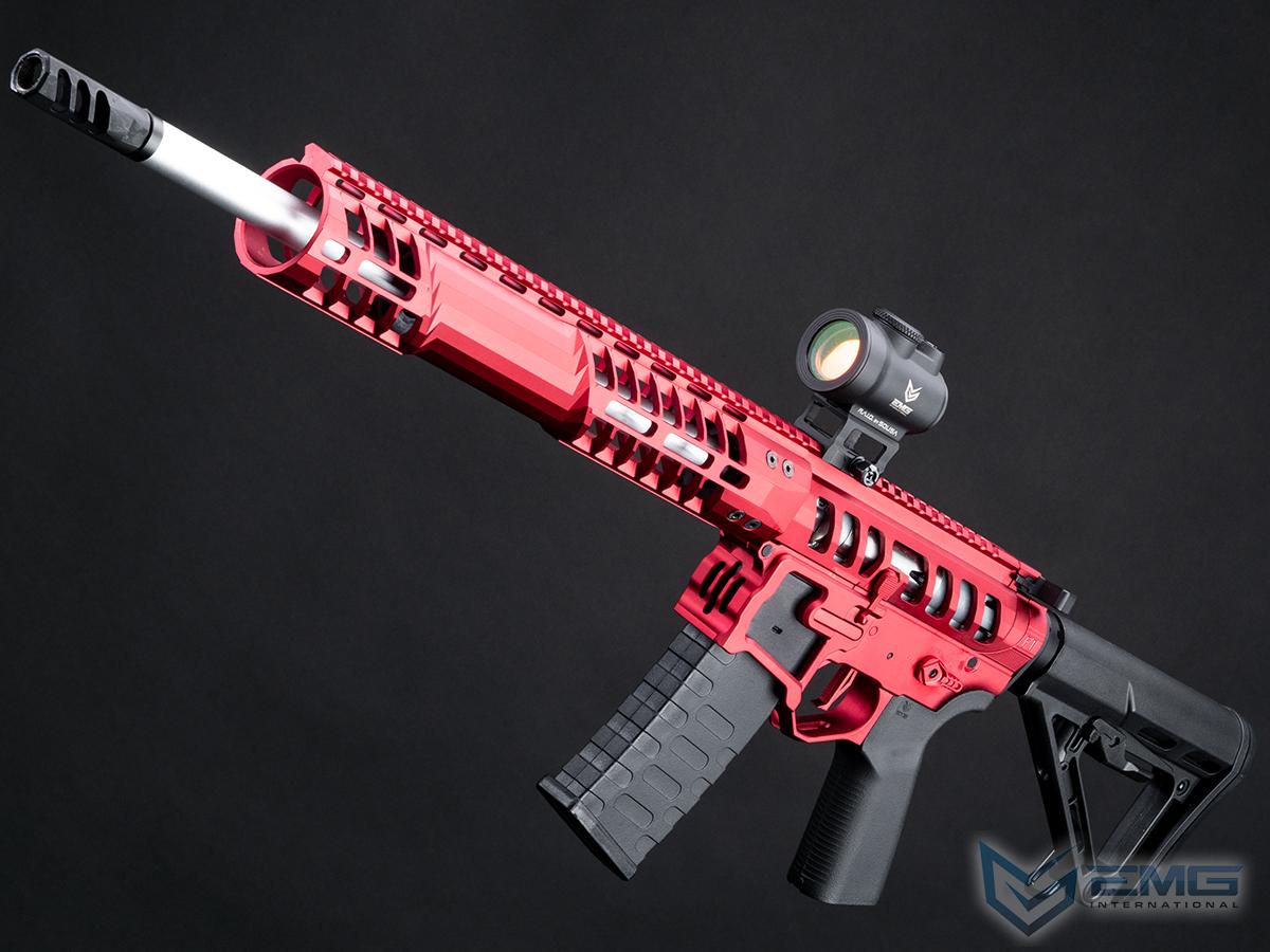 EMG F-1 Firearms UDR-15 Skeletonized AR-15 eSilverEdge Airsoft AEG Rifle w/ C7M M-LOK Handguard (Color: Red / Carbine / Gun Only)