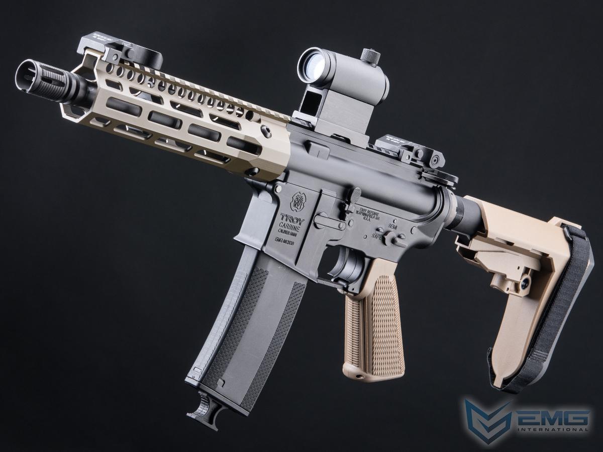 EMG Troy Industries Licensed SOCC M4 Carbine M-LOK AEG Rifle (Model: 7.6 RIS / Dark Earth)