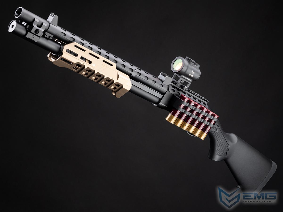EMG Strike Industries Licensed M870 Gas Powered Pump Action Shotgun w/ M-LOK Handguard by Golden Eagle (Color: Dark Earth)