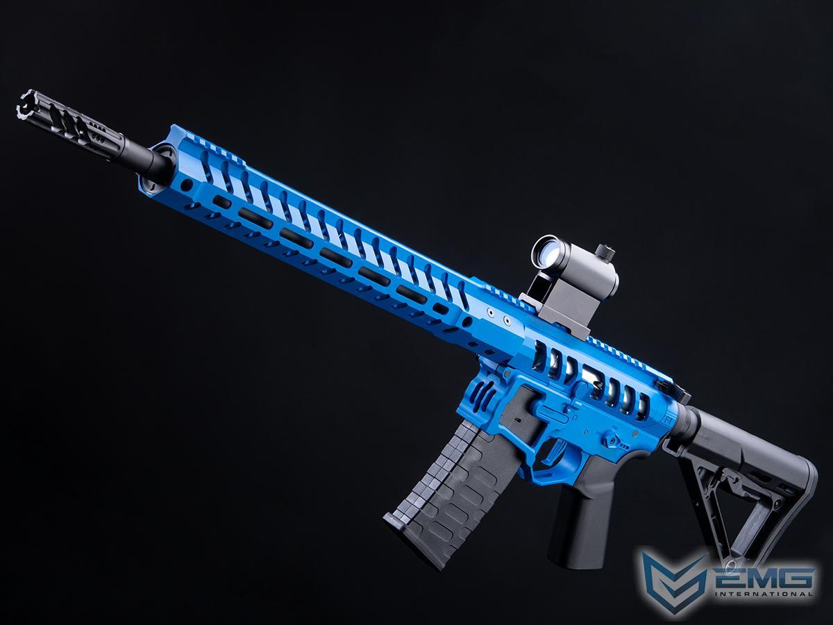 EMG F-1 Firearms UDR-15 AR15 2.0 eSilverEdge Full Metal Airsoft AEG Training Rifle (Model: EMG Blue / RS3 Stock 400 FPS)