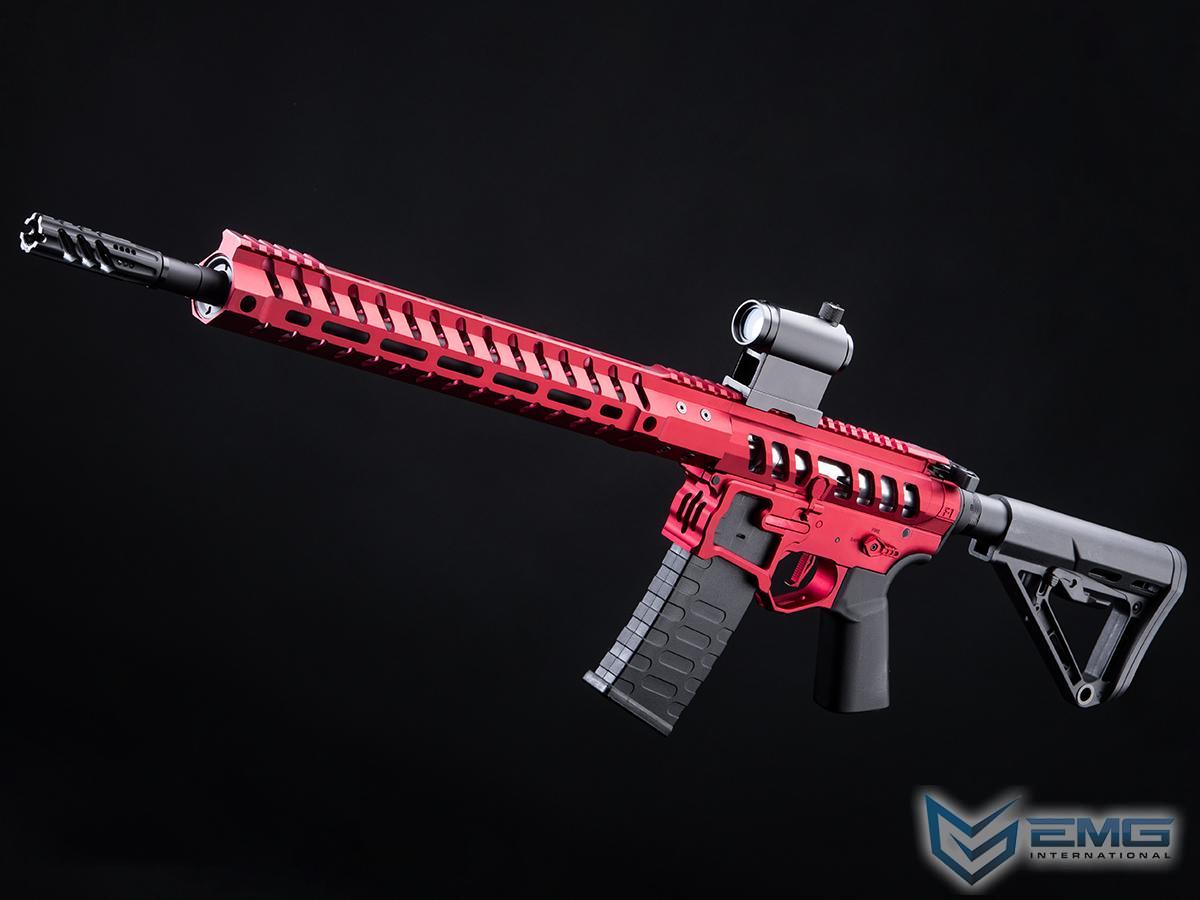 EMG F-1 Firearms UDR-15 AR15 2.0 eSilverEdge Full Metal Airsoft AEG Training Rifle (Model: Red / RS3 Stock / 400 FPS)