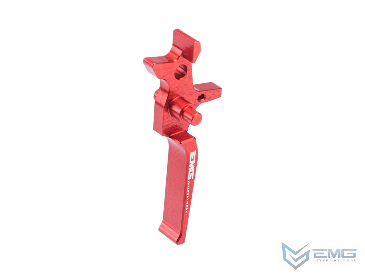 EMG x Retro Arms CNC Machined Aluminum Trigger for M4 / M16 Series AEG Rifles (Color: Red)