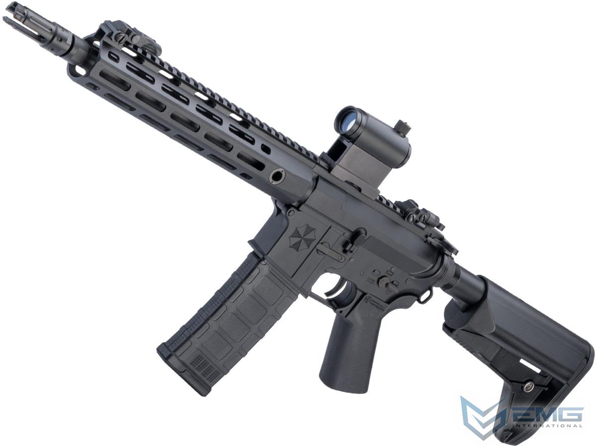 EMG Umbrella Corporation Weapons Research Group Licensed M4 M-LOK Airsoft AEG Rifle (Color: Black / SBR / 350 FPS)