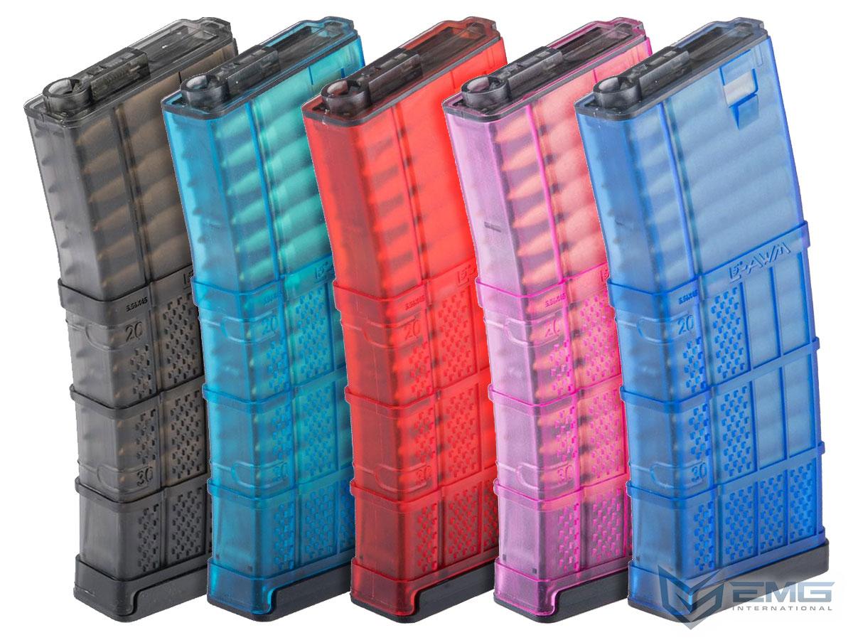 EMG 190rd Lancer Systems Licensed L5 AWM Airsoft Mid-Cap Magazines (Color: Sorta Rainbow / Pack of 5)