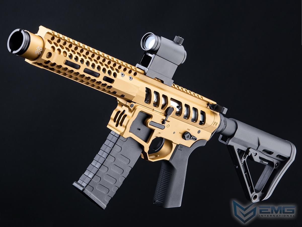 EMG F-1 Firearms PDW AR15 eSilverEdge Airsoft AEG Training Rifle (Model: 3G Style 2 / RS3 / Gold)