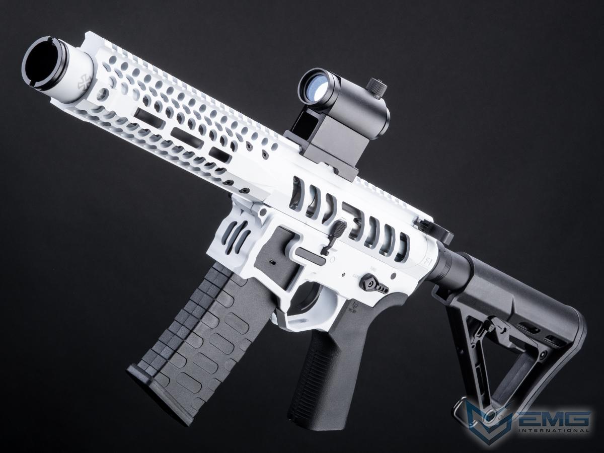 EMG F-1 Firearms PDW AR15 eSilverEdge Airsoft AEG Training Rifle (Model: 3G Style 2 / RS3 / White)