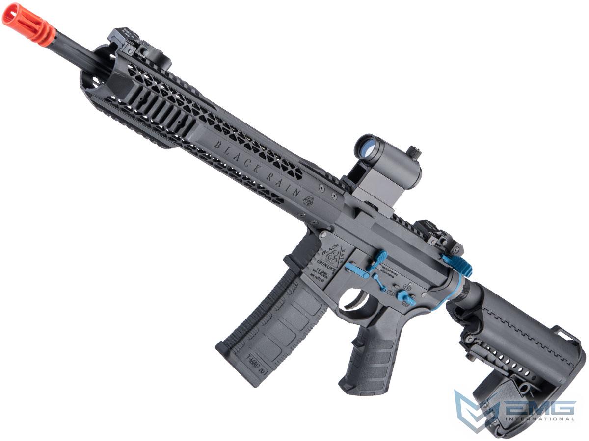 EMG Black Rain Ordnance BRO SPEC15 Licensed AR-15 Airsoft AEG Rifle (Color: Black-Blue / Carbine)