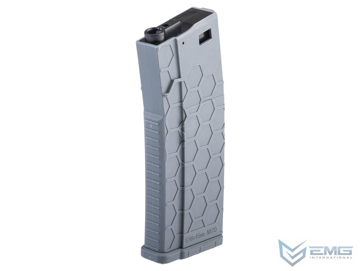 EMG Hexmag Licensed 230rd Polymer Mid-Cap Magazine for M4 / M16 Series Airsoft AEG Rifles (Color: Grey / Single Magazine)