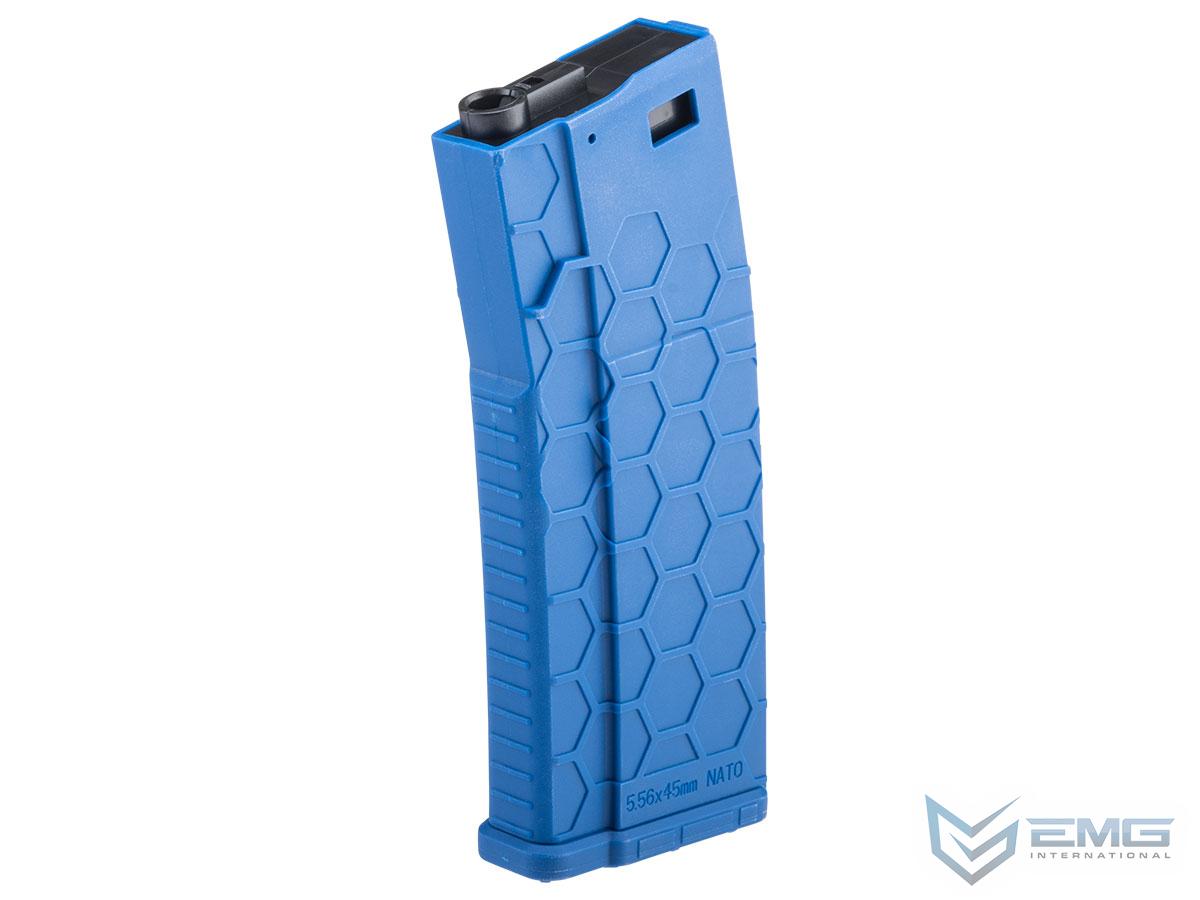 EMG Hexmag Licensed 230rd Polymer Mid-Cap Magazine for M4 / M16 Series Airsoft AEG Rifles (Color: Blue / Single Magazine)