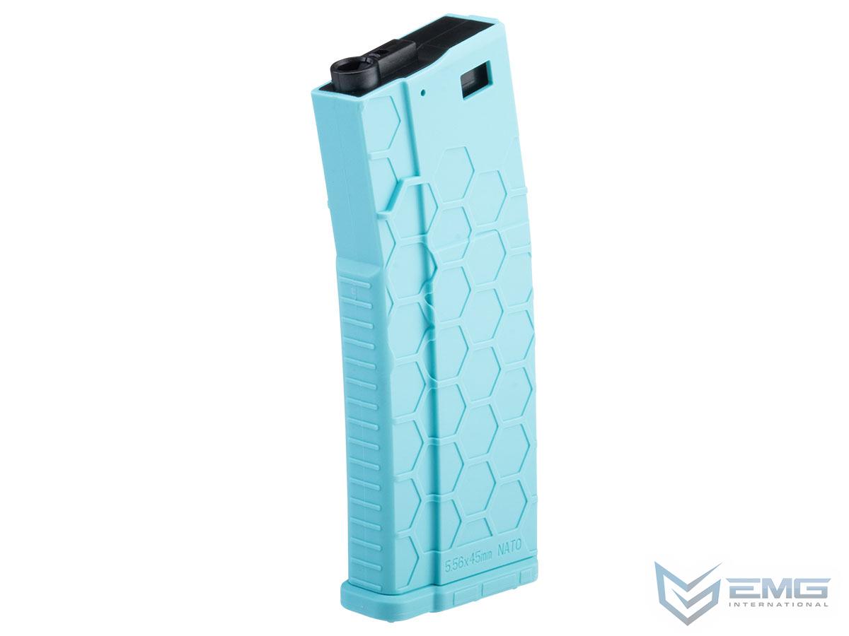 EMG Hexmag Licensed 230rd Polymer Mid-Cap Magazine for M4 / M16 Series Airsoft AEG Rifles (Color: Teal / Single Magazine)