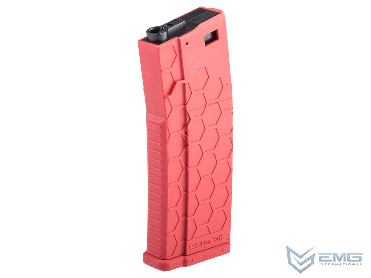 EMG Hexmag Licensed 230rd Polymer Mid-Cap Magazine for M4 / M16 Series Airsoft AEG Rifles (Color: Red / Single Magazine)