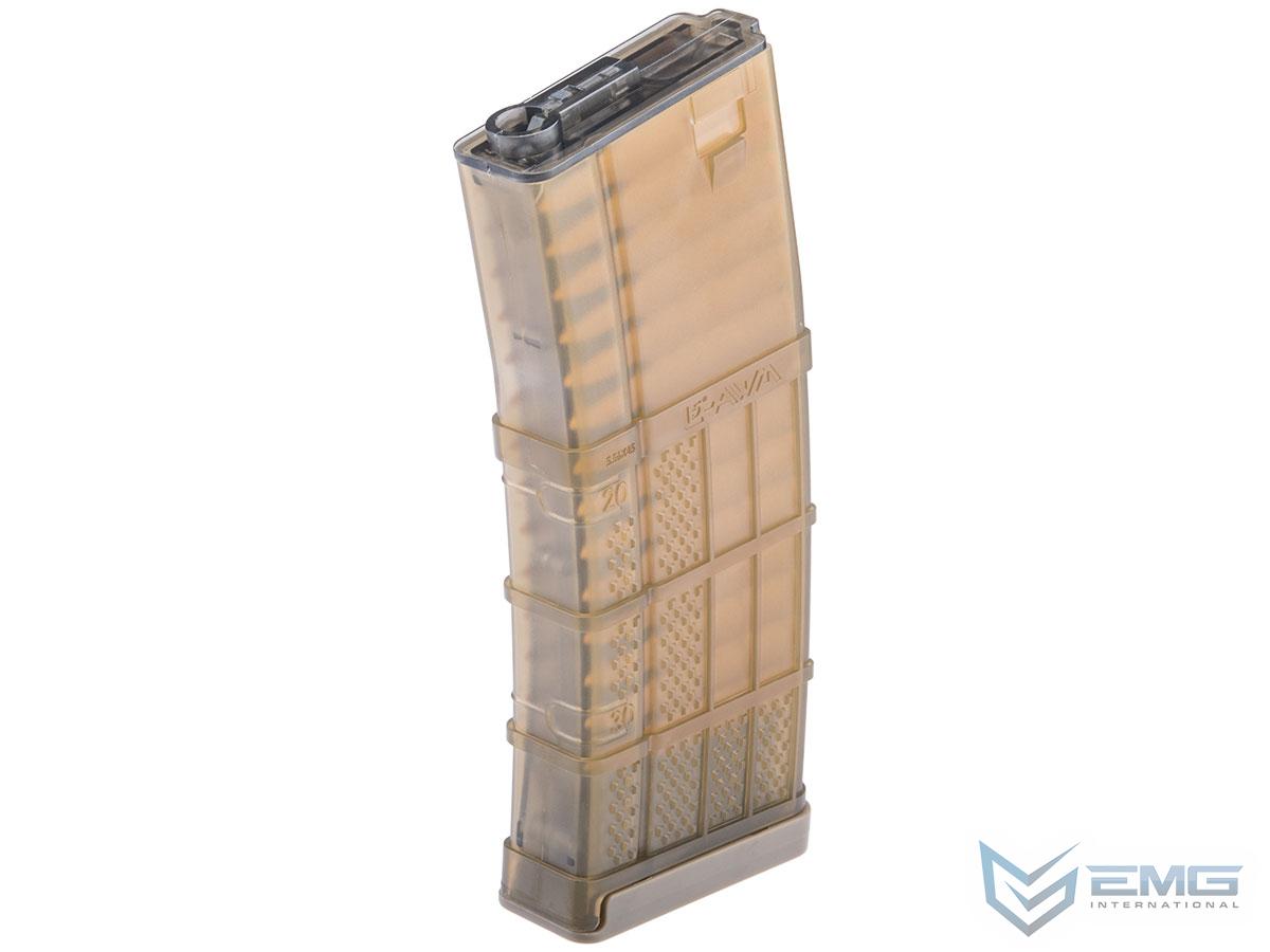 EMG 190rd Lancer Systems Licensed L5 AWM Airsoft Mid-Cap Magazines (Color: Translucent Flat Dark Earth / Single)