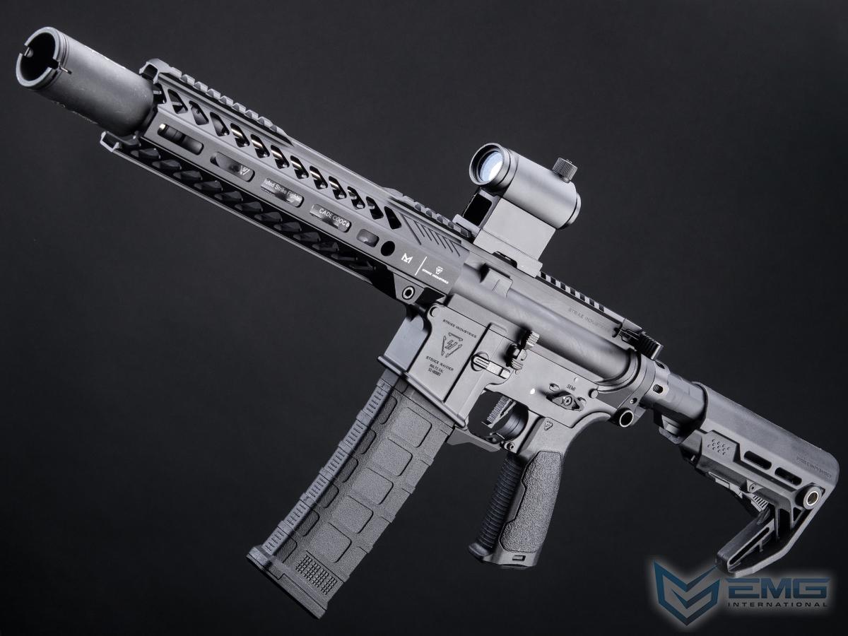 EMG Strike Industries Tactical Competition MWS System Gas Blowback Airsoft Rifle w/ Cerakote Finish (Model: SBR / Black Edition)