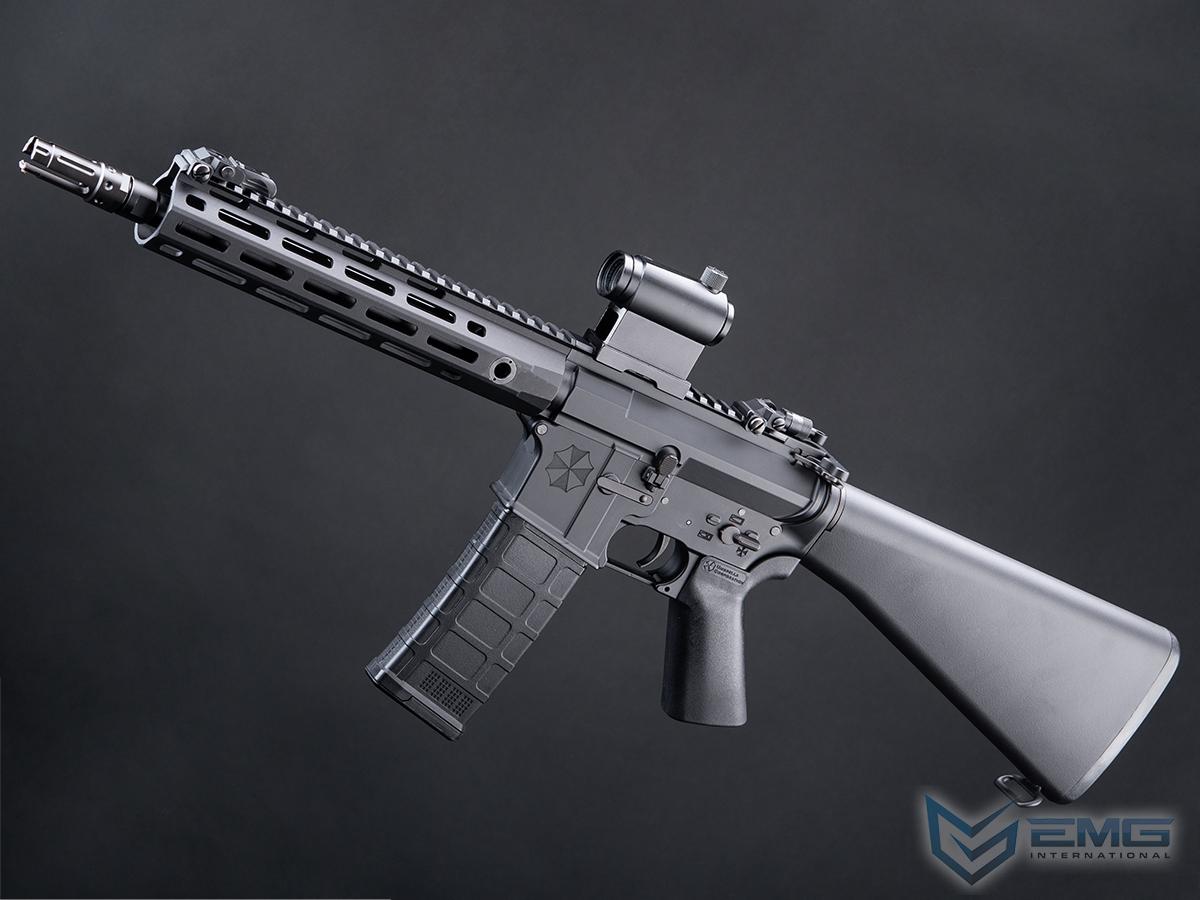 EMG Umbrella Corporation Weapons Research Group Licensed M4 M-LOK Airsoft AEG Rifle (Color: Black / SBR Full Stock / 350 FPS)