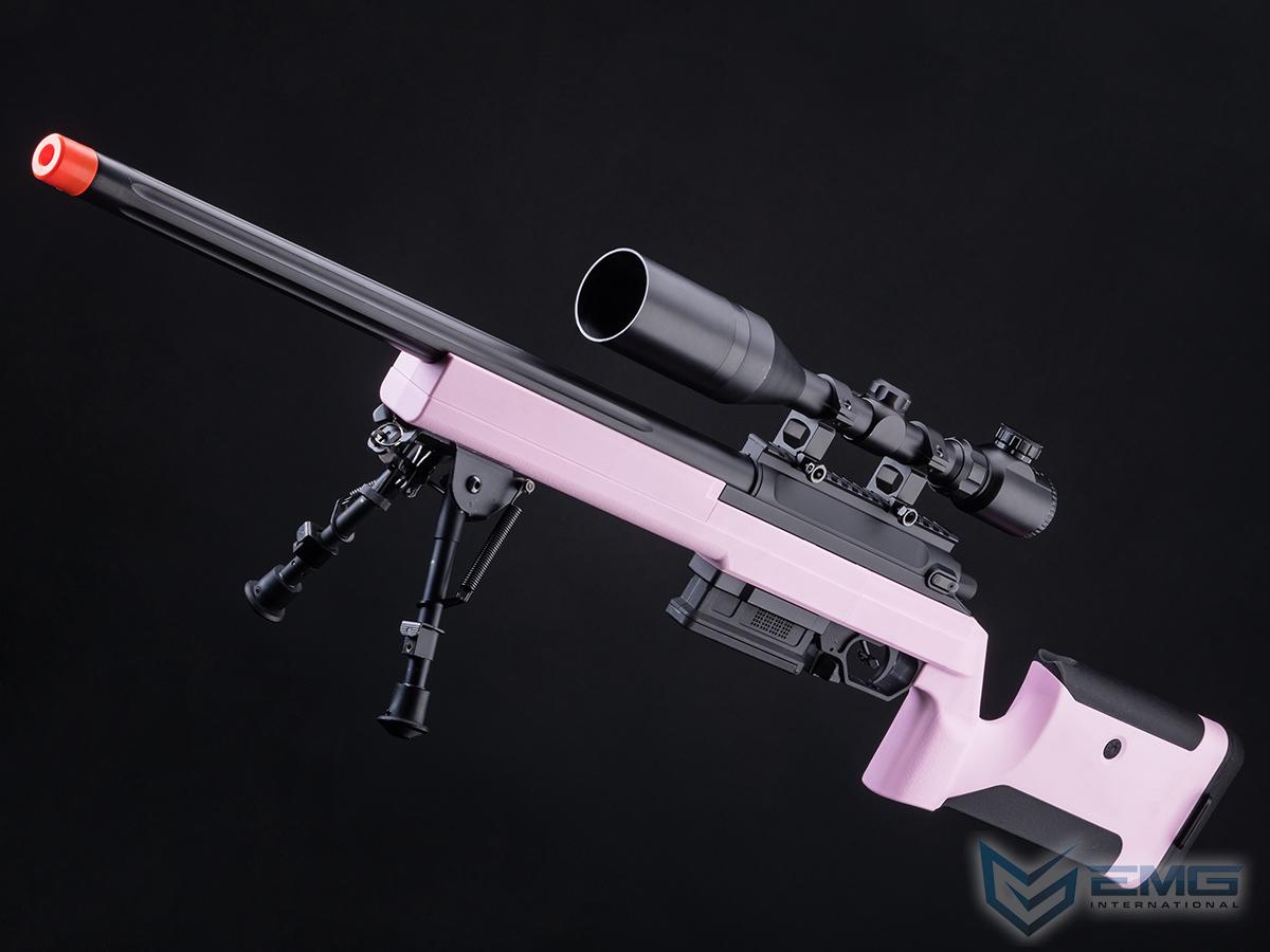 EMG Helios EV01 Bolt Action Airsoft Sniper Rifle by ARES (Color: Pink)