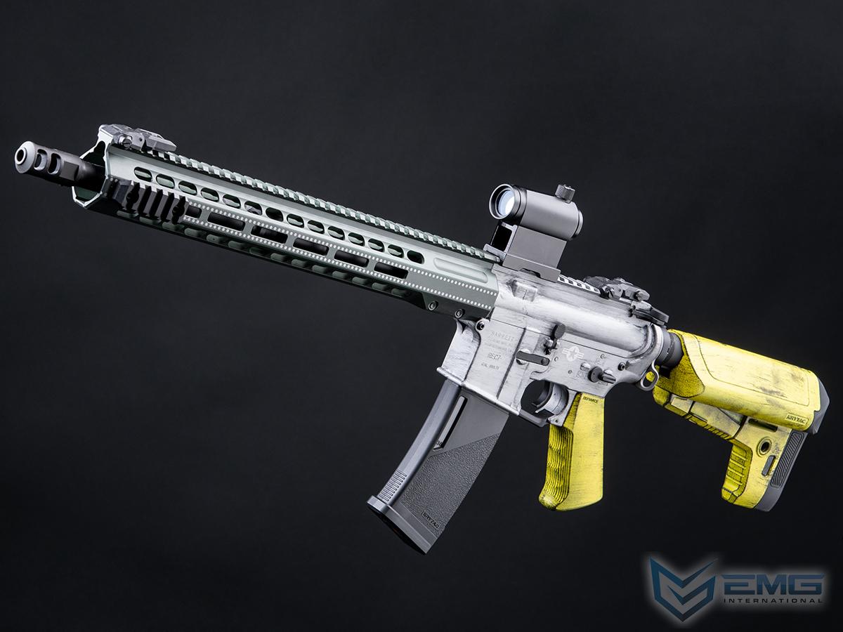 EMG / KRYTAC / BARRETT Firearms Custom Cerakote REC7 DI AR15 AEG Training Rifle (Color: Bomber Pin Up / Carbine)