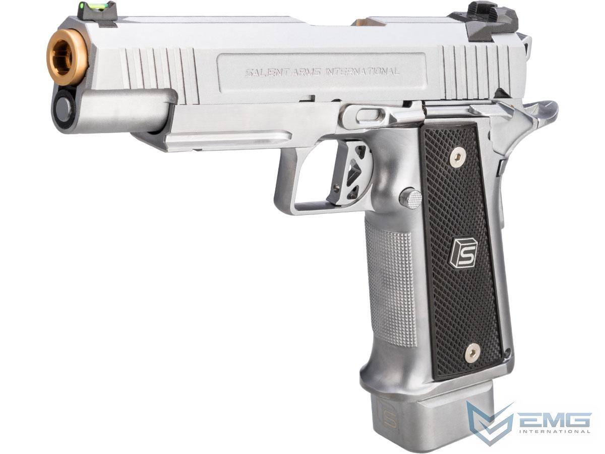 EMG / Salient Arms International 2011 DS 5.1 Full Auto Select Fire GBB Pistol (Color: Silver / CO2)