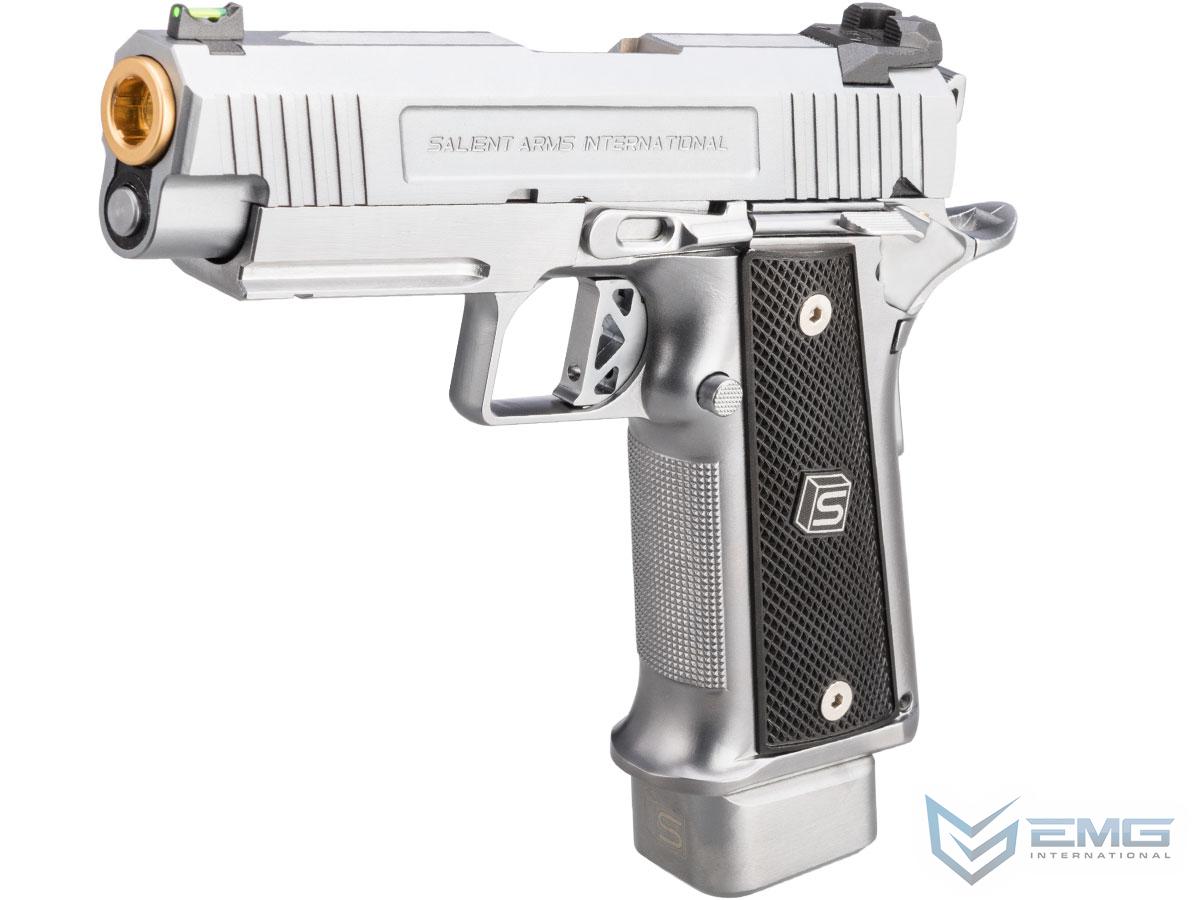 EMG / Salient Arms International 2011 4.3 DS Full Auto Select Fire GBB Pistol (Color: Silver / Green Gas / Gun Only)