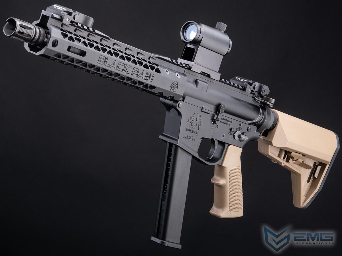EMG Black Rain Ordnance BRO 9mm Gas Blowback Airsoft Rifle (Model: Carbine / Black & Tan / Gun Only)