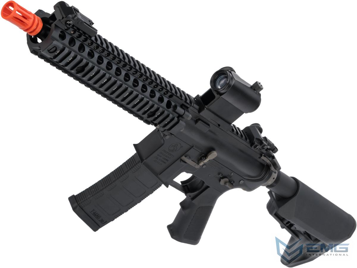EMG Custom Built Colt Licensed M4 SOPMOD Block 2 Airsoft AEG Rifle with Daniel Defense Rail System (Model: 9.5 MK18 - 350 FPS / Black)