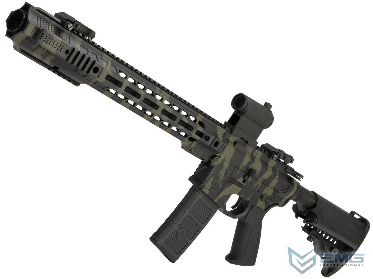 EMG / SAI GRY AR-15 AEG Training Rifle w/ JailBrake Muzzle w/ Black Sheep Arms Custom Cerakote (Model: Carbine / Tiger Stripe Camo)