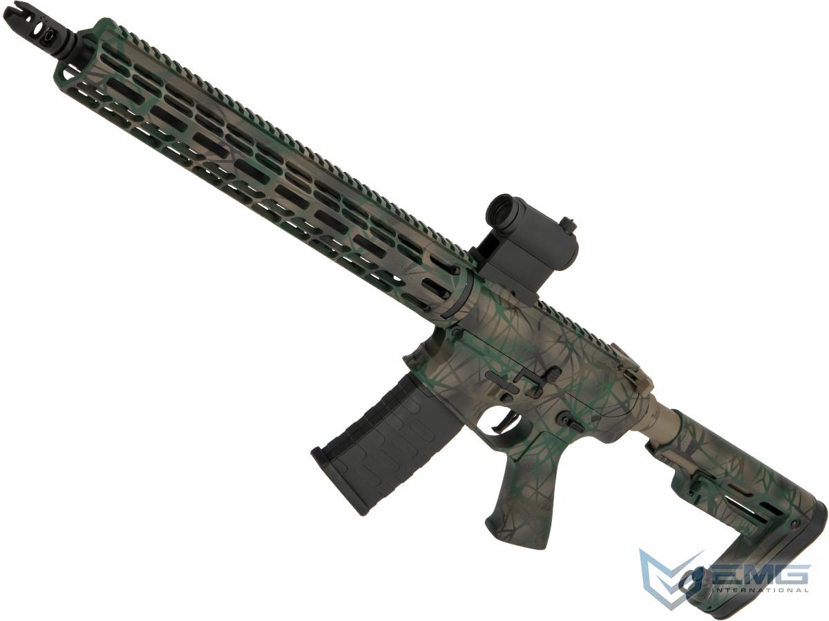 EMG Custom Cerakote Falkor AR-15 RECCE Training Weapon M4 Airsoft AEG Rifle (Color: String Theory Camo)