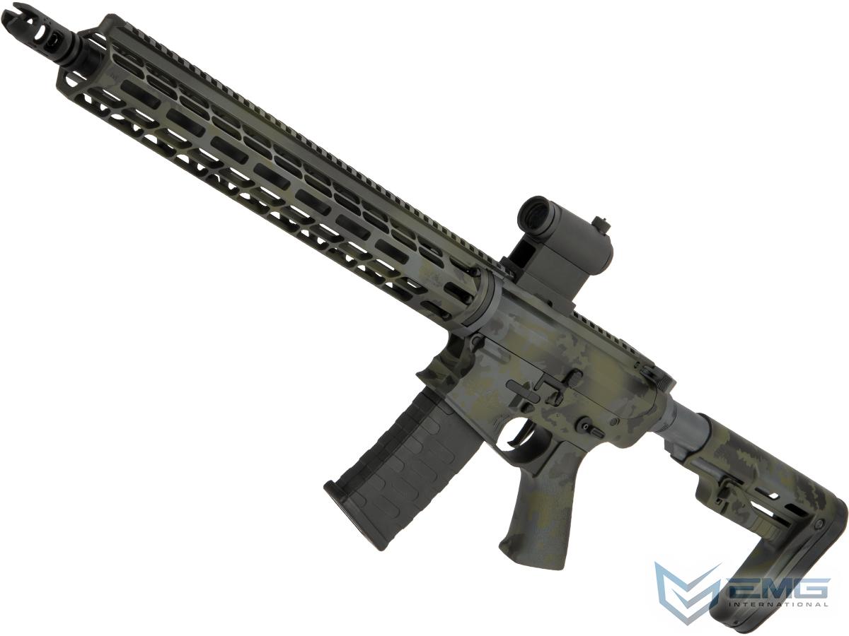 EMG Custom Cerakote Falkor AR-15 RECCE Training Weapon M4 Airsoft AEG Rifle (Color: HD Jungle Camo Green)