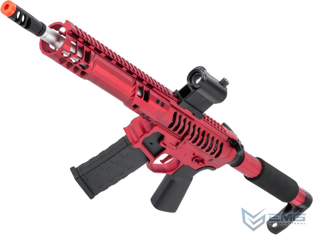 EMG F-1 Firearms SBR Airsoft AEG Training Rifle w/ eSE Electronic Trigger (Model: Red / Tron 350 FPS / Gun Only)