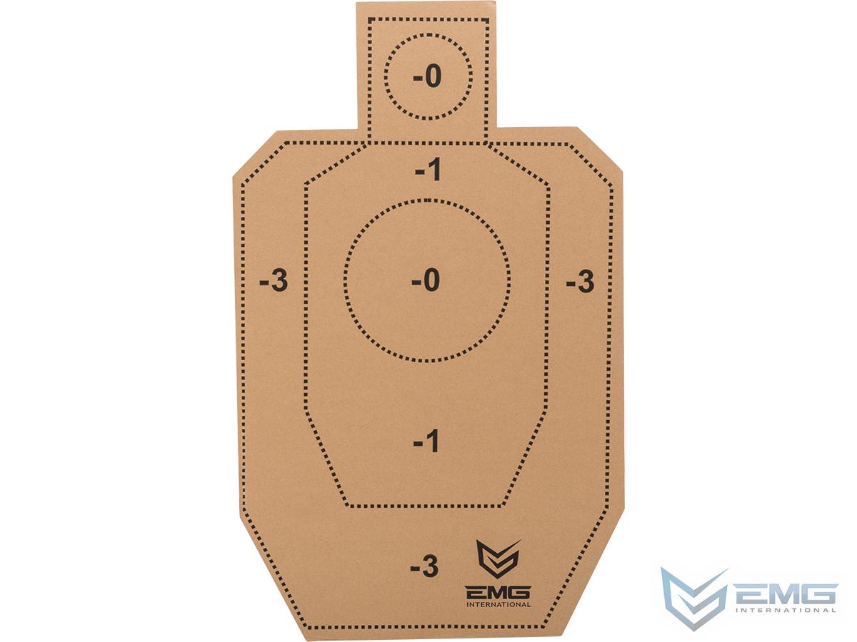 Professional Evike.com Silhouette Tactical Training Targets with Scoring Rings - Set of 20 (Model: EMG Numeric / 18x30)