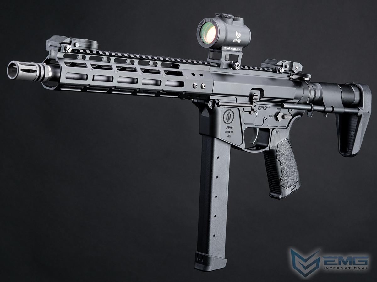 EMG Strike Industries x PWS Licensed 9mm Pistol Caliber Carbine AEG (Model: 10 M-LOK Rail / PDW Stock / 400 FPS / Gun Only)