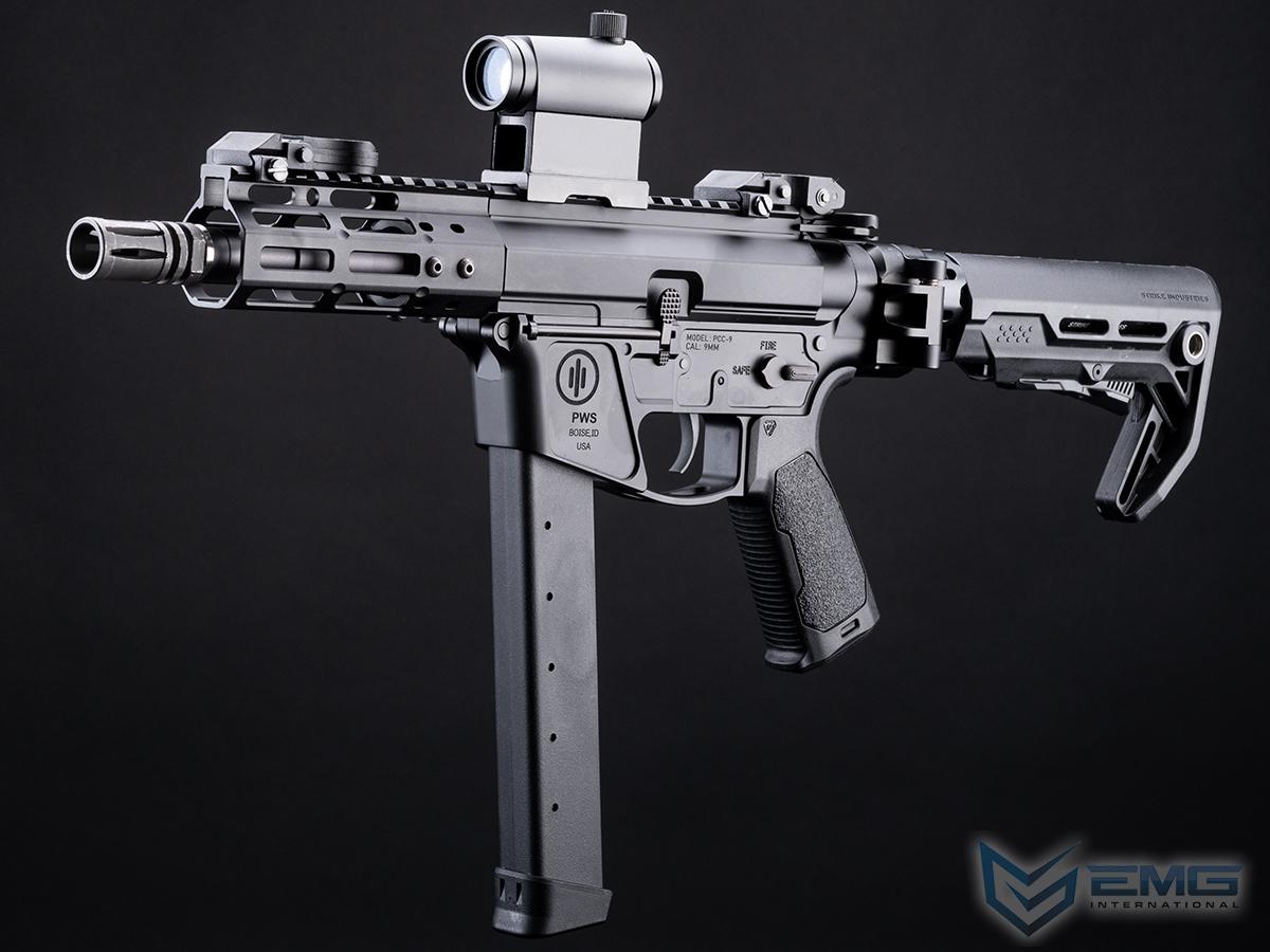 EMG Strike Industries x PWS Licensed 9mm Pistol Caliber Carbine AEG (Model: 5 M-LOK Rail / Folding Stock / 350 FPS / Gun Only)