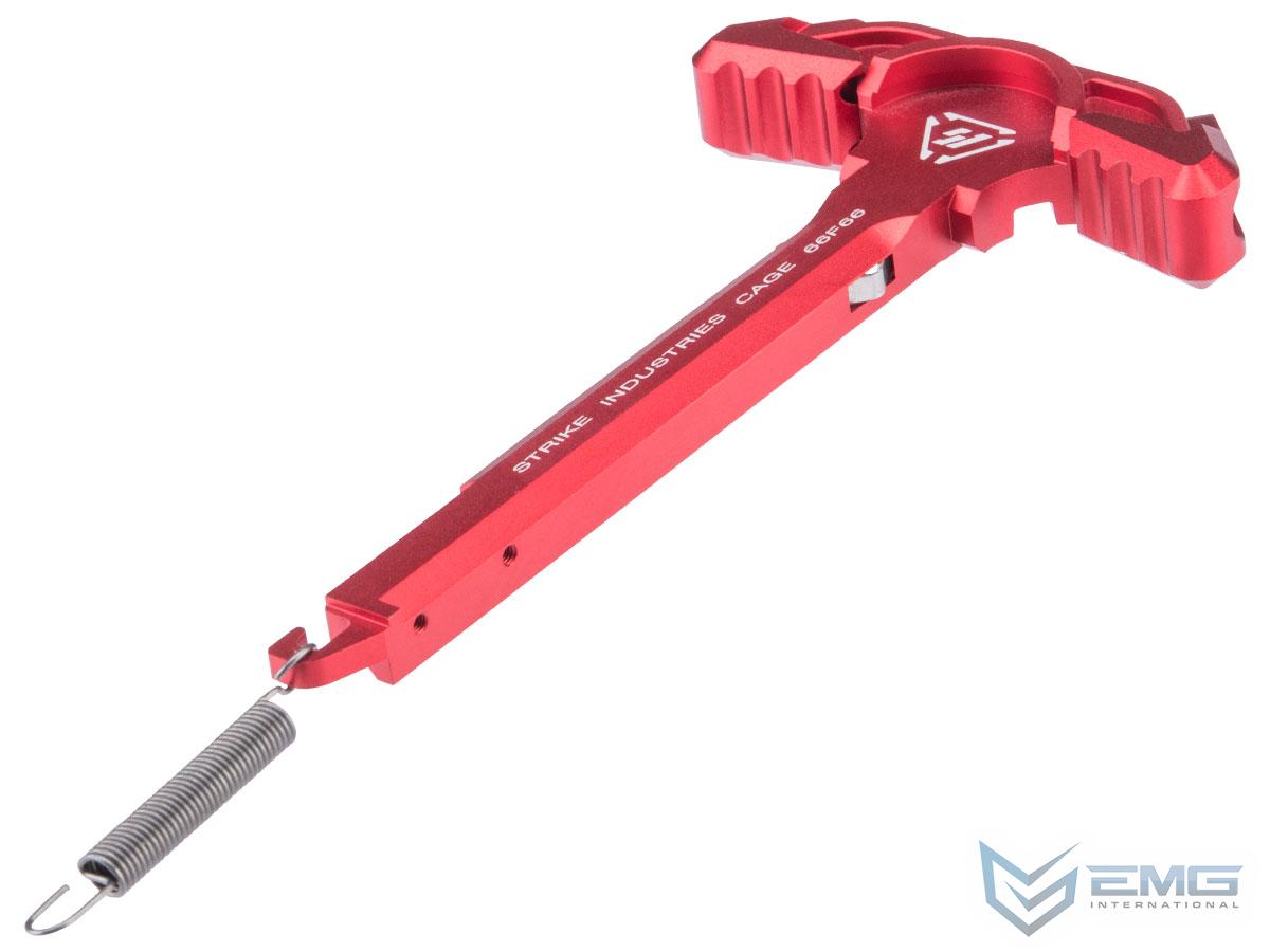 EMG Helios x Strike Industries Latchless Charging Handle for M4/M16 Airsoft AEG Rifles (Color: Red)