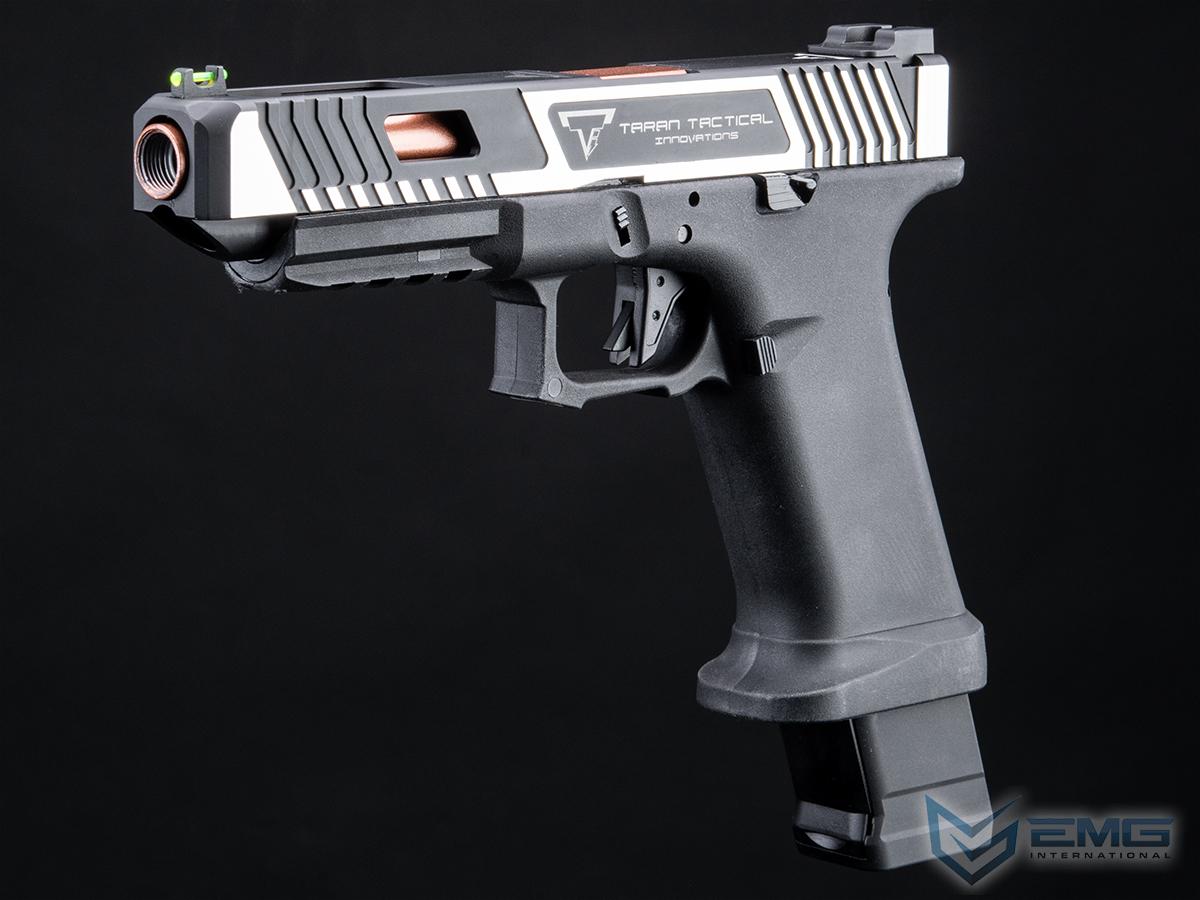 EMG Custom TTI JW2 Combat Master Slide + Ultimate GBB Frame Custom Airsoft Gas Blowback Pistol (Color: Silver Slide / Smooth Frame / CO2)