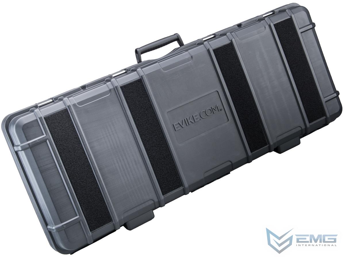 EMG Battle Cruiser 40 Hard Rifle Case w/ Loop Morale Patch Space & PNP Foam (Color: Black / Evike.com Logo)