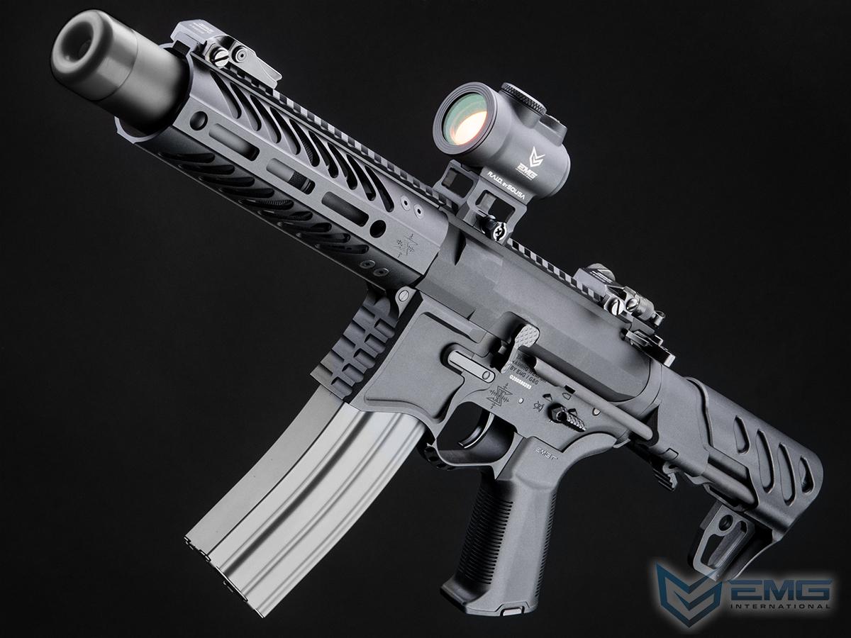 EMG Seekins Precision Licensed PDW SBR SP223 Advanced Airsoft M4 AEG Rifle w/ G2 Gearbox (Color: Black / 7 M-LOK w/ Integral Suppressor / Gun Only)