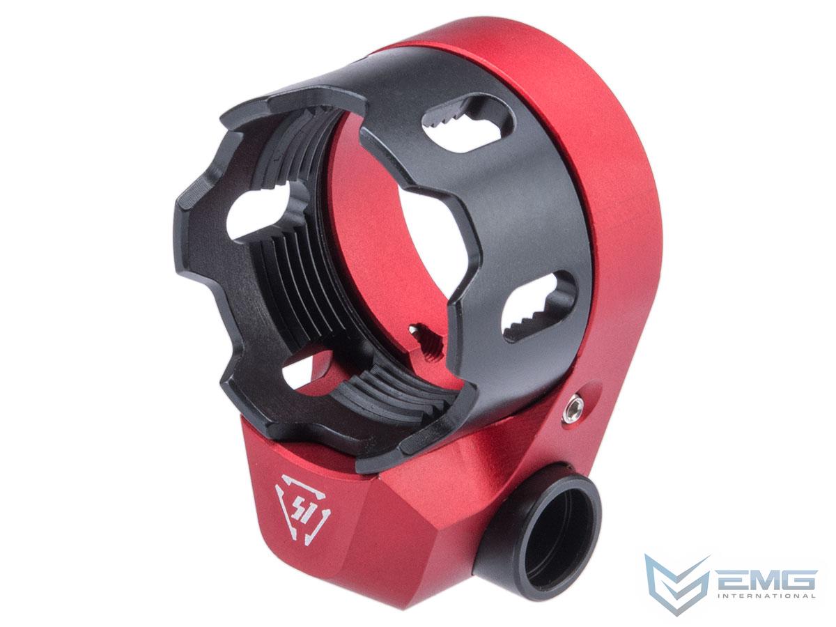 EMG Strike Industries TRIBUS V2 Castle Nut & QD End Plate for TM M4 MWS Gas Blowback Airsoft Rifle (Color: Red)