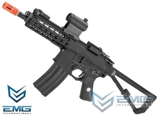 EMG Knights Armament Airsoft PDW M2 Compact Gas Blowback Airsoft Rifle (Model: Black 400FPS / Co2 Magazine)