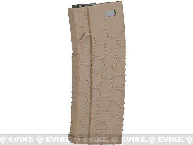 EMG Helios Hexmag Airsoft 120rds Polymer Mid-Cap Magazine for M4 / M16 Series Airsoft AEG Rifles (Color: Flat Dark Earth / Single)