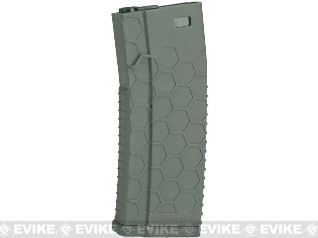 EMG Helios Hexmag Airsoft 120rds Polymer Mid-Cap Magazine for M4 / M16 Series Airsoft AEG Rifles (Color: OD Green / Single)