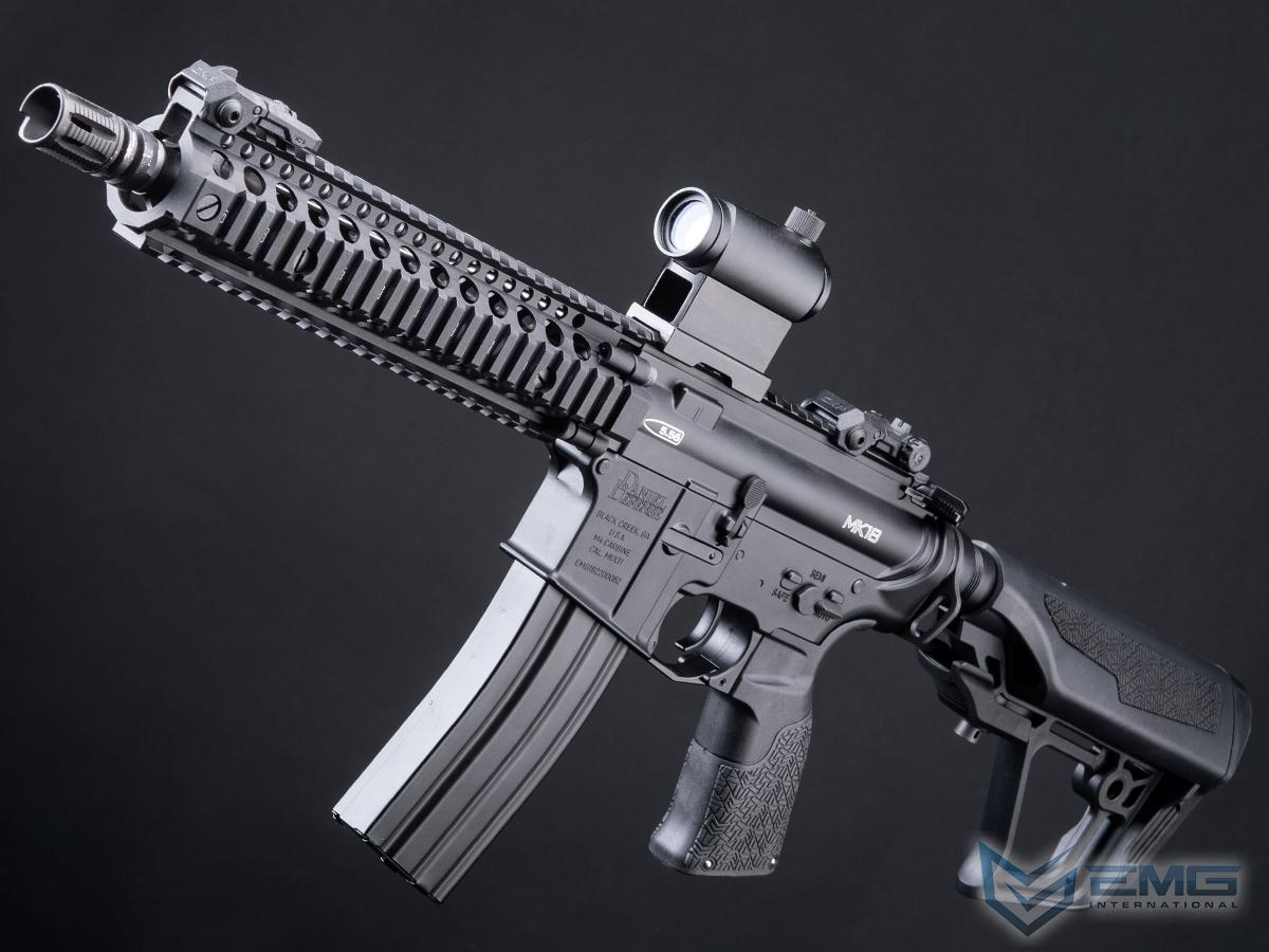EMG / Daniel Defense Licensed DDMK18 Airsoft EBB AEG Rifle w/ S3 Electronic Trigger by ICS (Model: Black / 400 FPS / Gun Only)