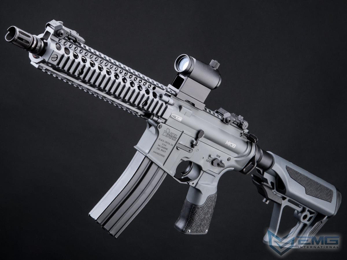 EMG / Daniel Defense Licensed DDMK18 Airsoft EBB AEG Rifle w/ S3 Electronic Trigger by ICS (Model: Tornado Grey / 350 FPS / Gun Only)