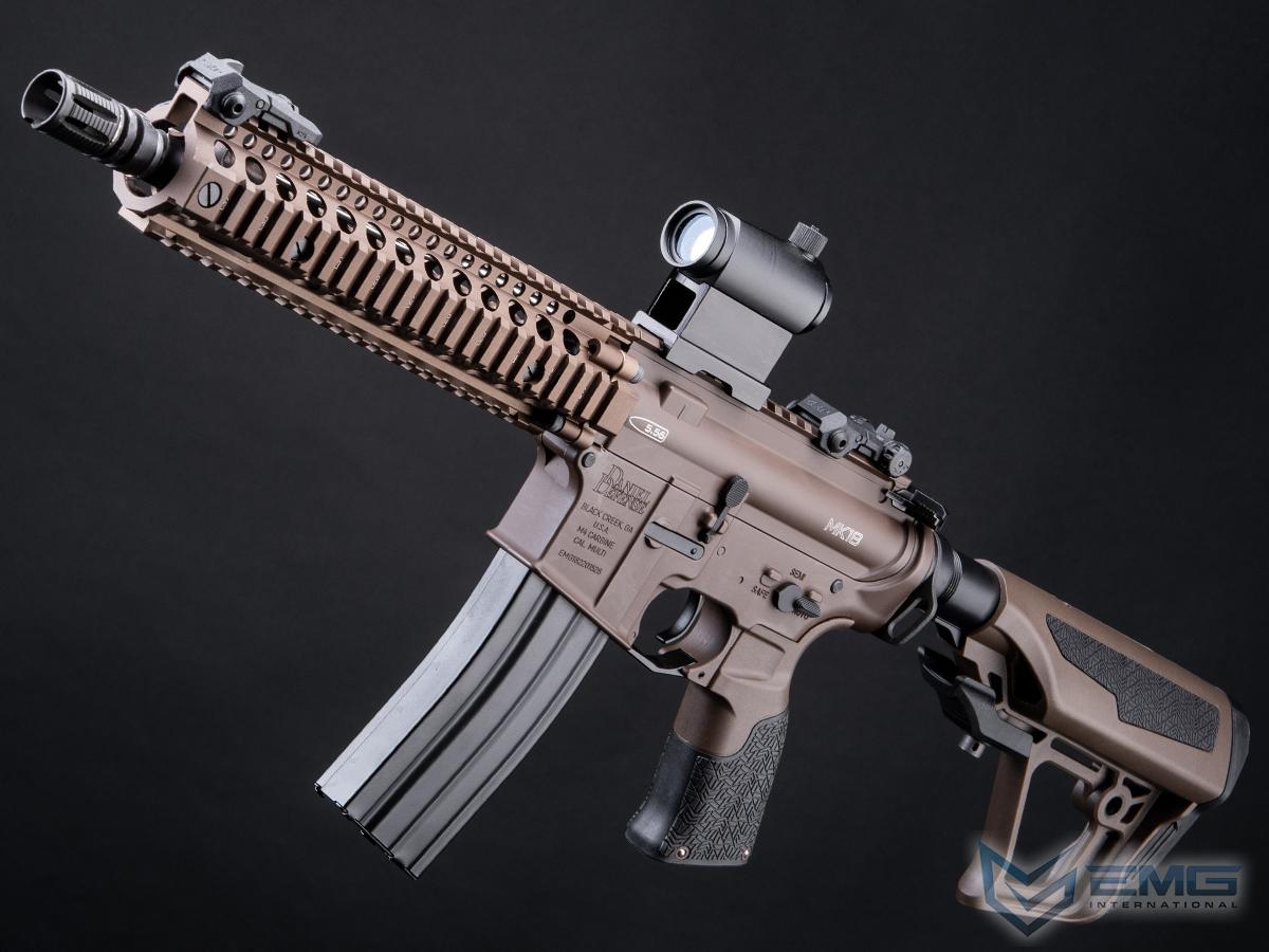EMG / Daniel Defense Licensed DDMK18 Airsoft EBB AEG Rifle w/ S3 Electronic Trigger by ICS (Model: Dark Earth / 400 FPS / Gun Only)