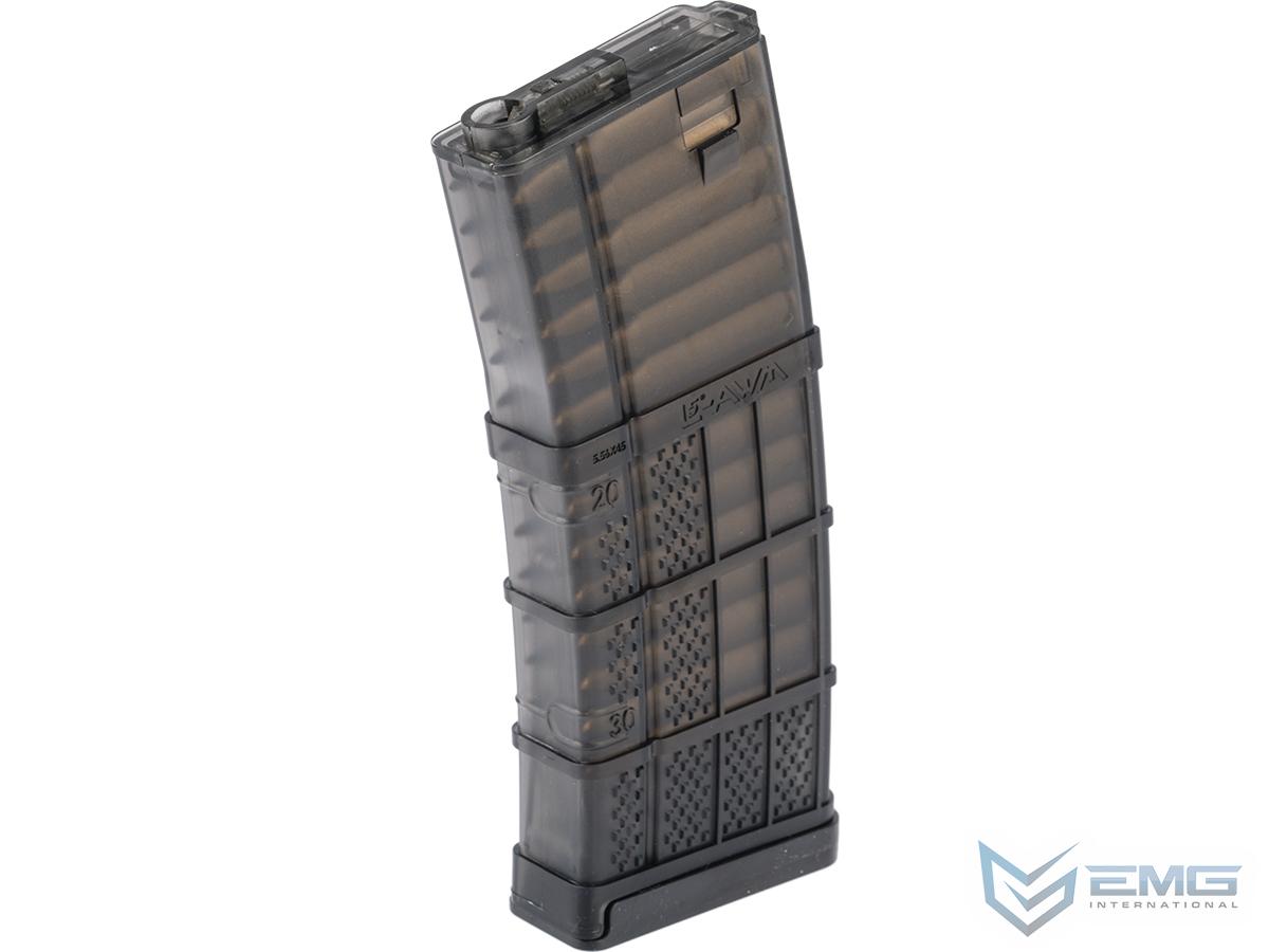 EMG 190rd Lancer Systems Licensed L5 AWM Airsoft Mid-Cap Magazines (Color: Black Smoke / Single)